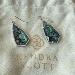 Kendra Scott Silver Iridescent Teardrop Earrings
